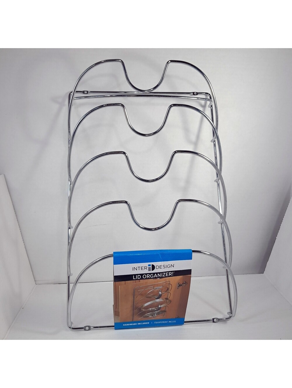 NEW Interdesign lid organizer rack metal for pots pans Inter Design for door